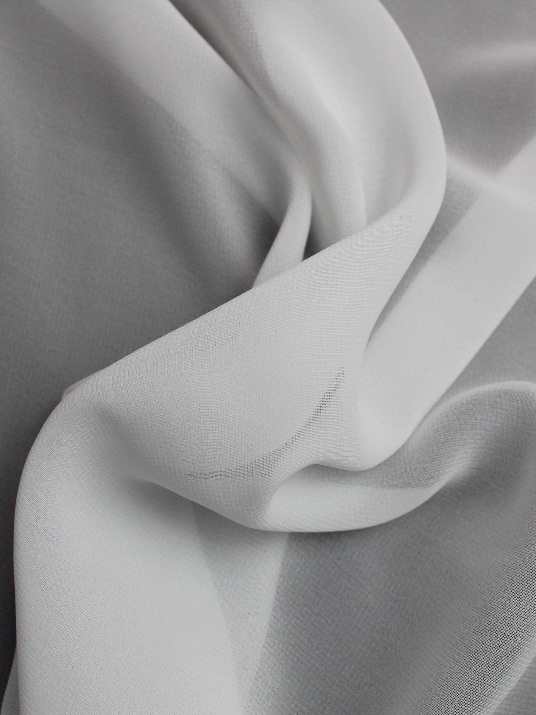 White Cotton Feel Chiffon - PB2001