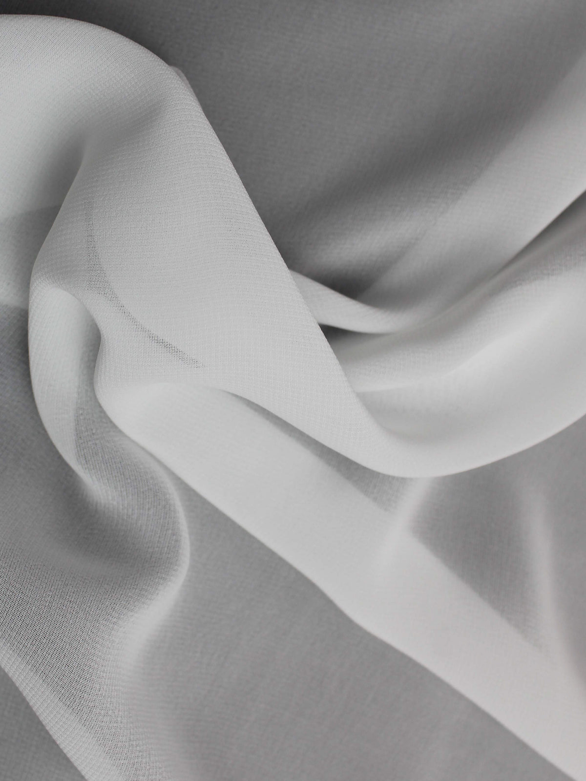 White Cotton Feel Chiffon - PB2001