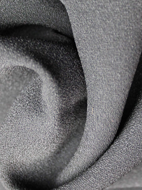 Crêpe extensible en polyester noir - PB4001