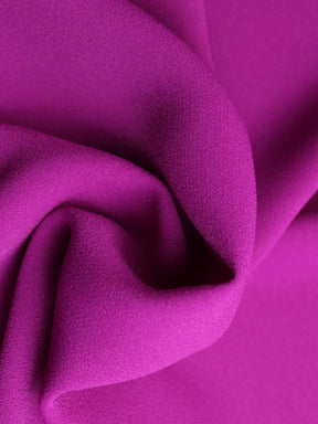 Crêpe extensible en polyester couleur aubergine violette - PB4001