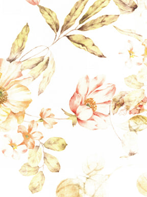 Satin imprimé ivoire/multicolore - PR1003
