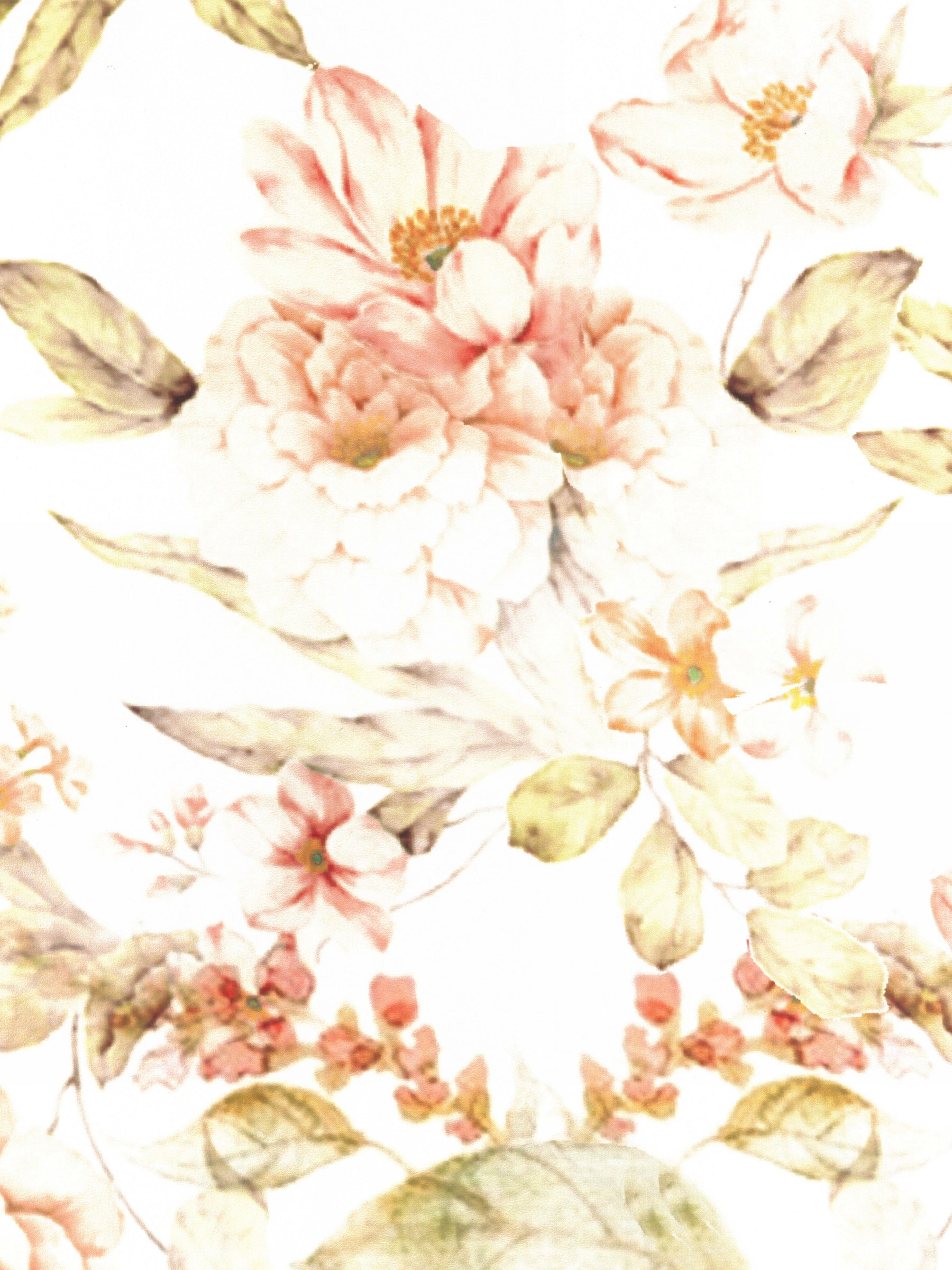 Satin imprimé ivoire/multicolore - PR1003