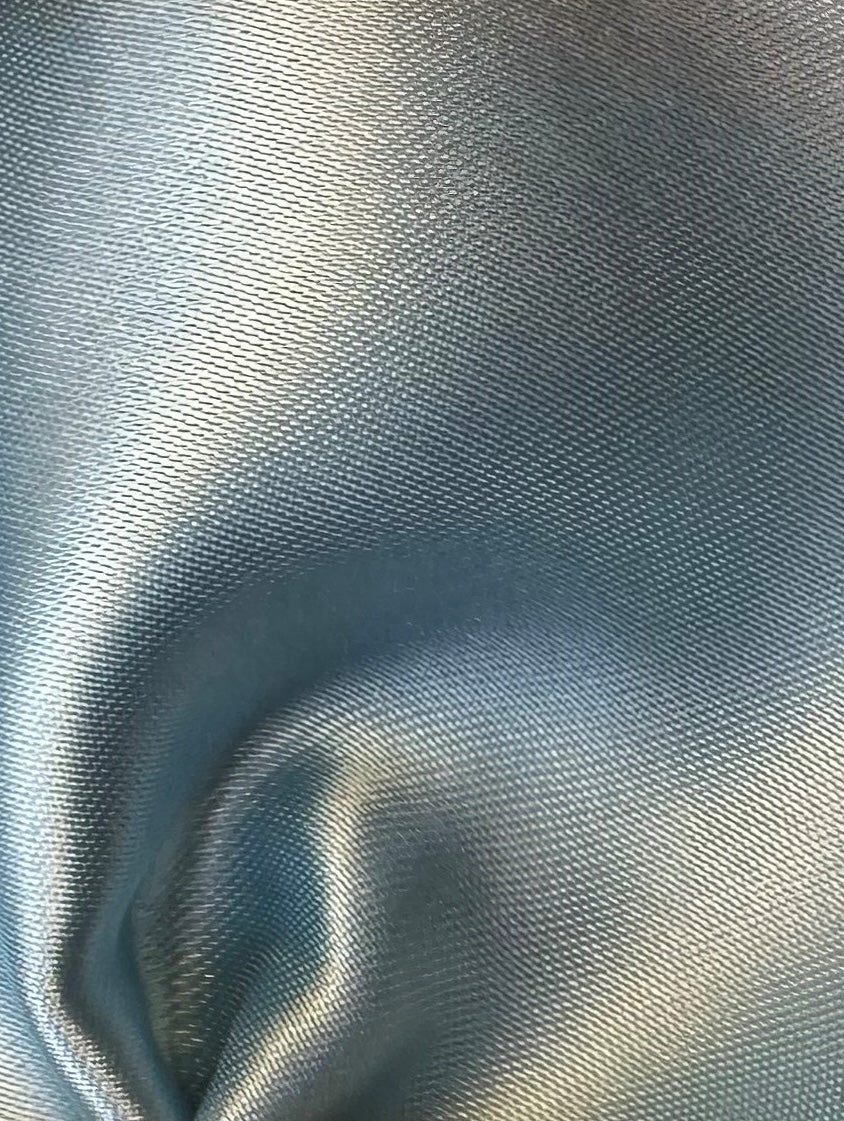 Light Blue Polyester Satin - Family