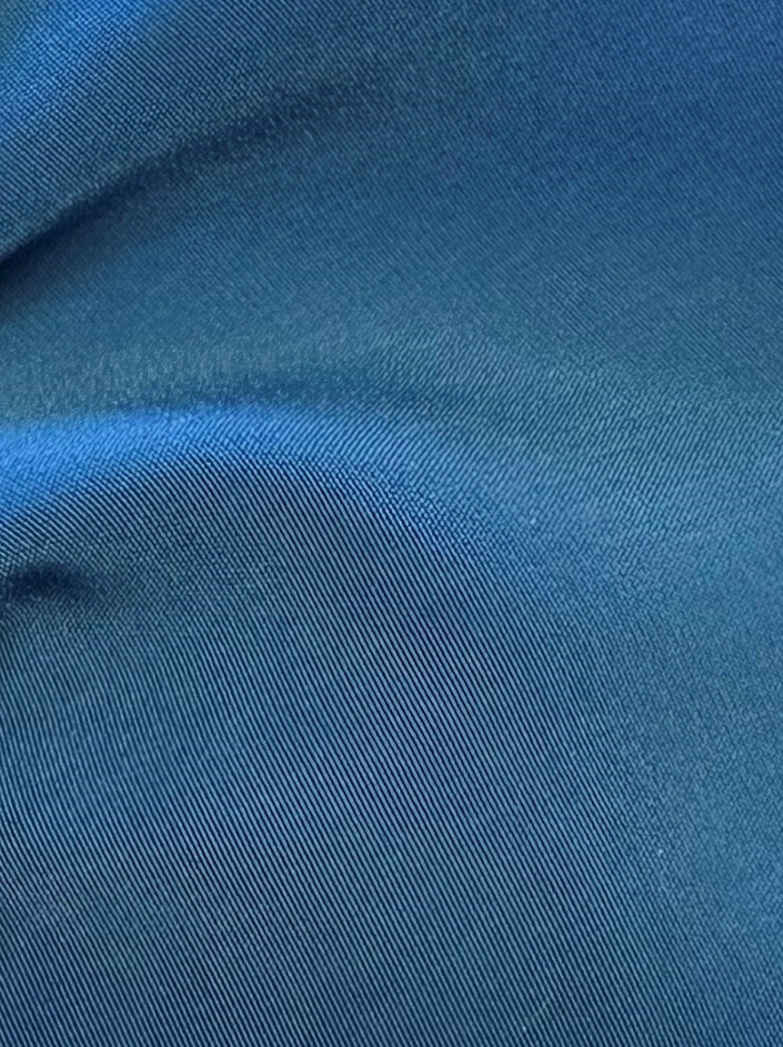 Satin polyester bleu pétrole léger - Jamaïque