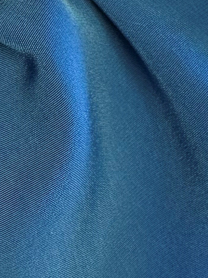 Satin polyester bleu pétrole léger - Jamaïque