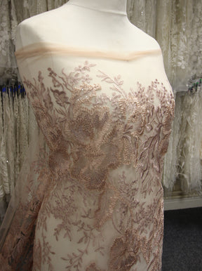 Dentelle brodée rose pâle - Bexley