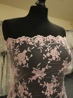 Dentelle Rose Cordonnée - Géraldine