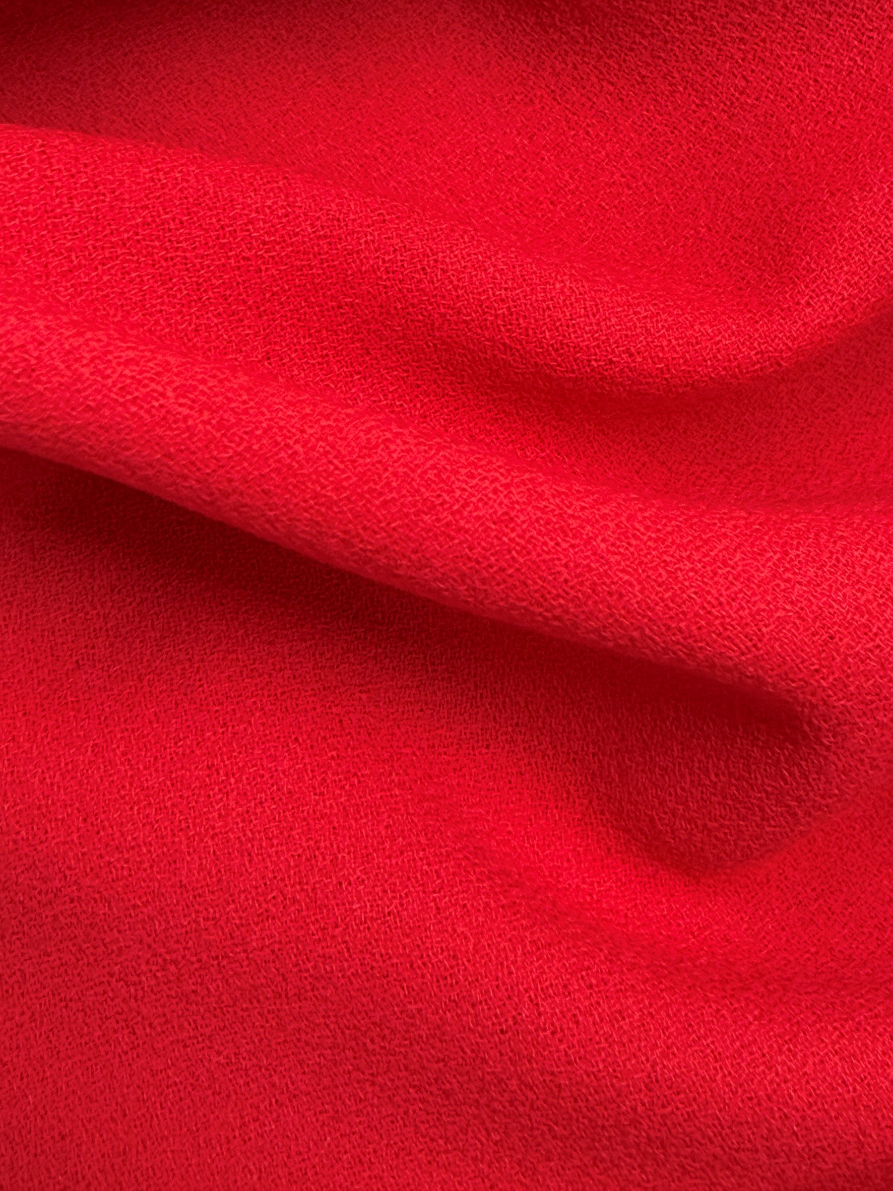 Crêpe de laine rouge italien - P640