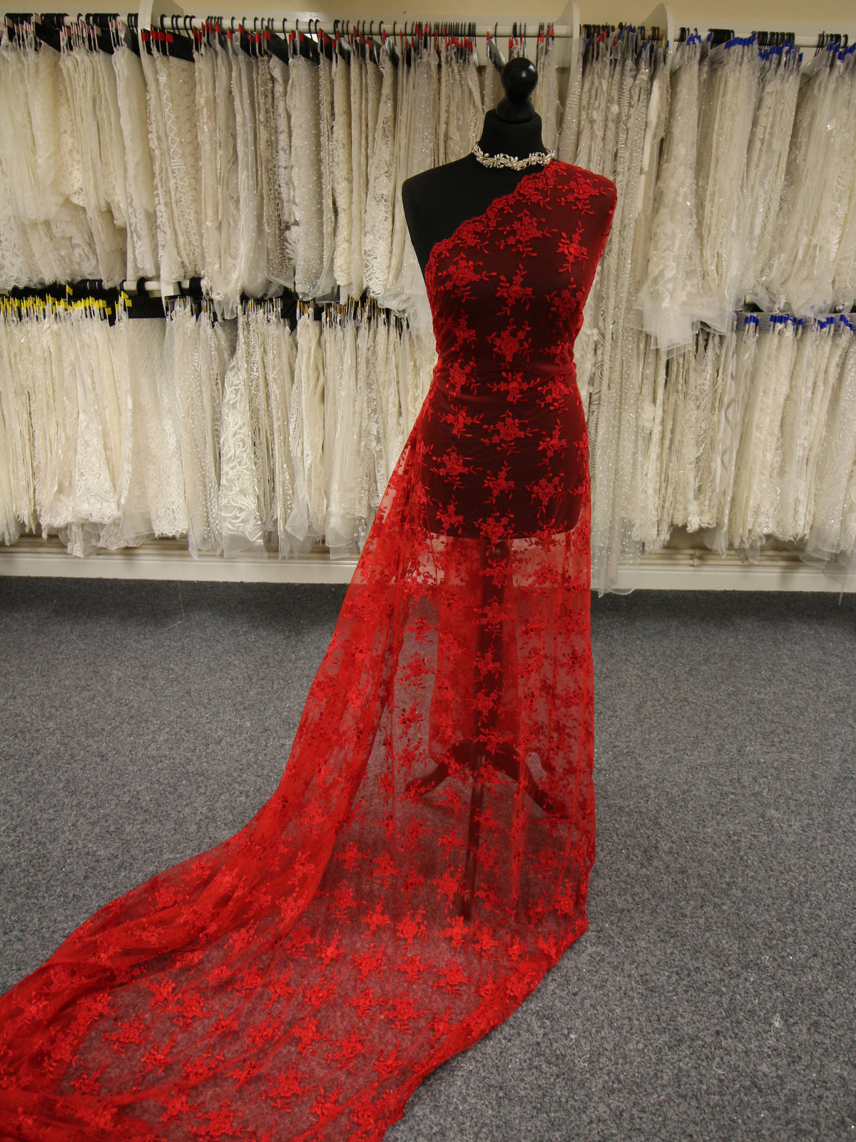 Dentelle Cordonnée Rouge - Géraldine