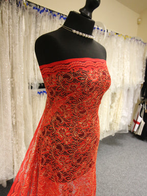 Dentelle Raschel Rouge - Kris
