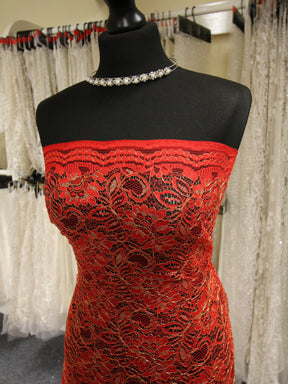 Dentelle Raschel Rouge - Kris