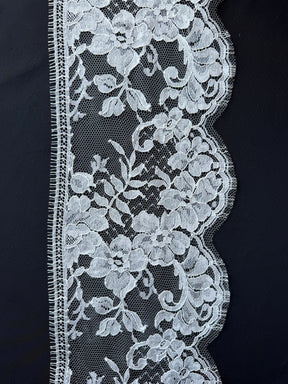 Galon de dentelle de Chantilly ivoire pâle - Rizawana
