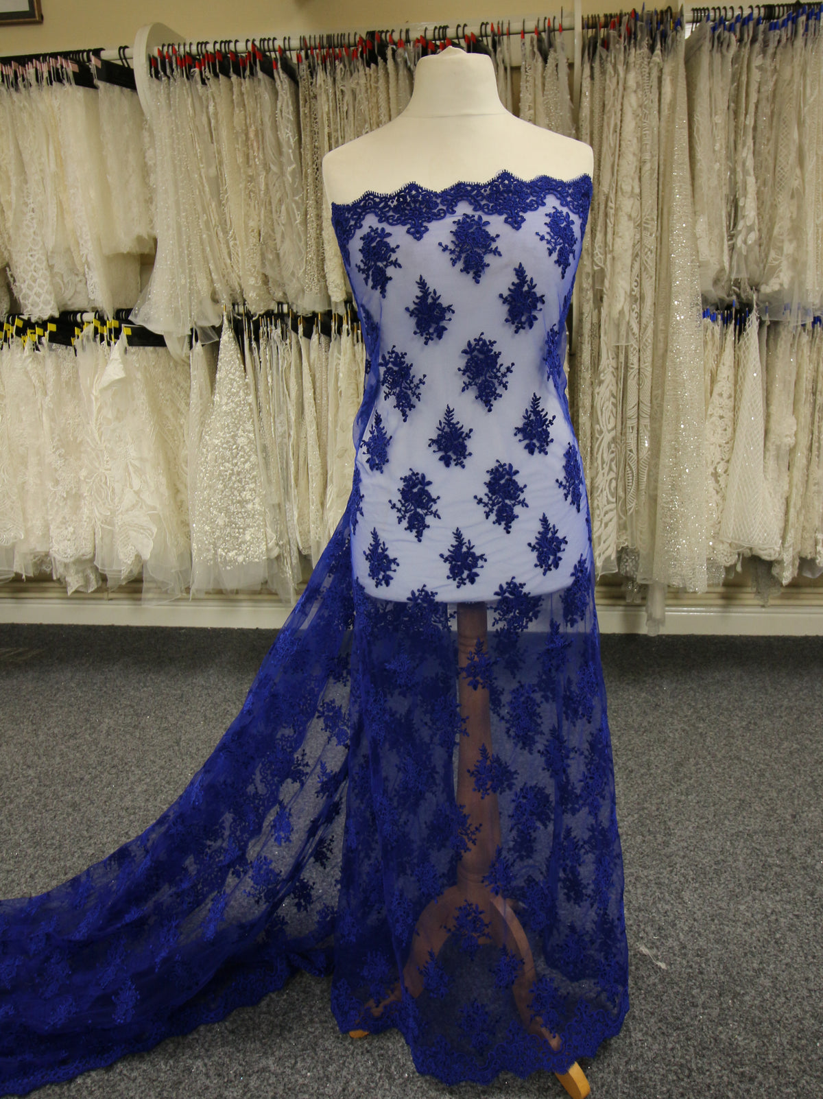 Dentelle Cordonnée Bleu Royal - Janis