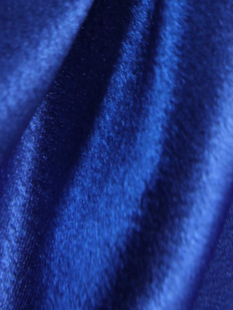 Satin Crêpe Polyester Bleu Royal - Desire