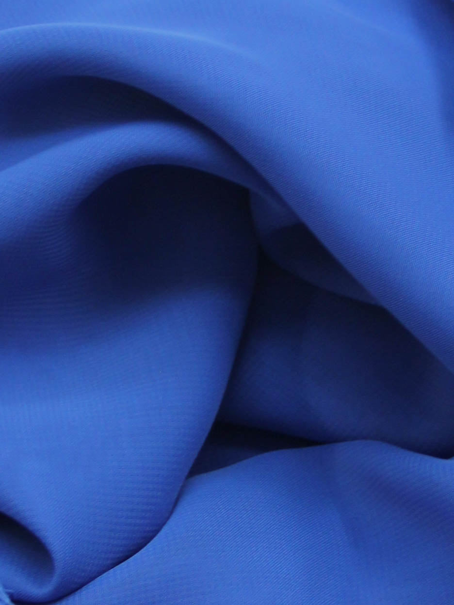 Mousseline de Polyester Bleu Royal - Bienveillance
