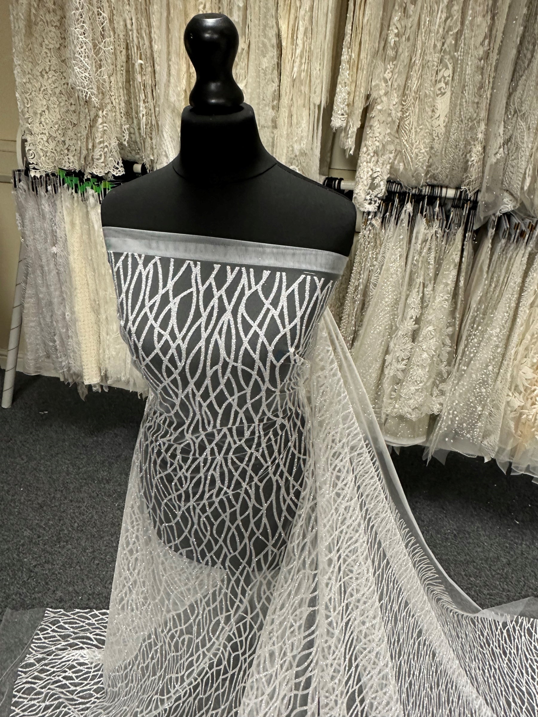 Tulle pailleté ivoire - Sparte