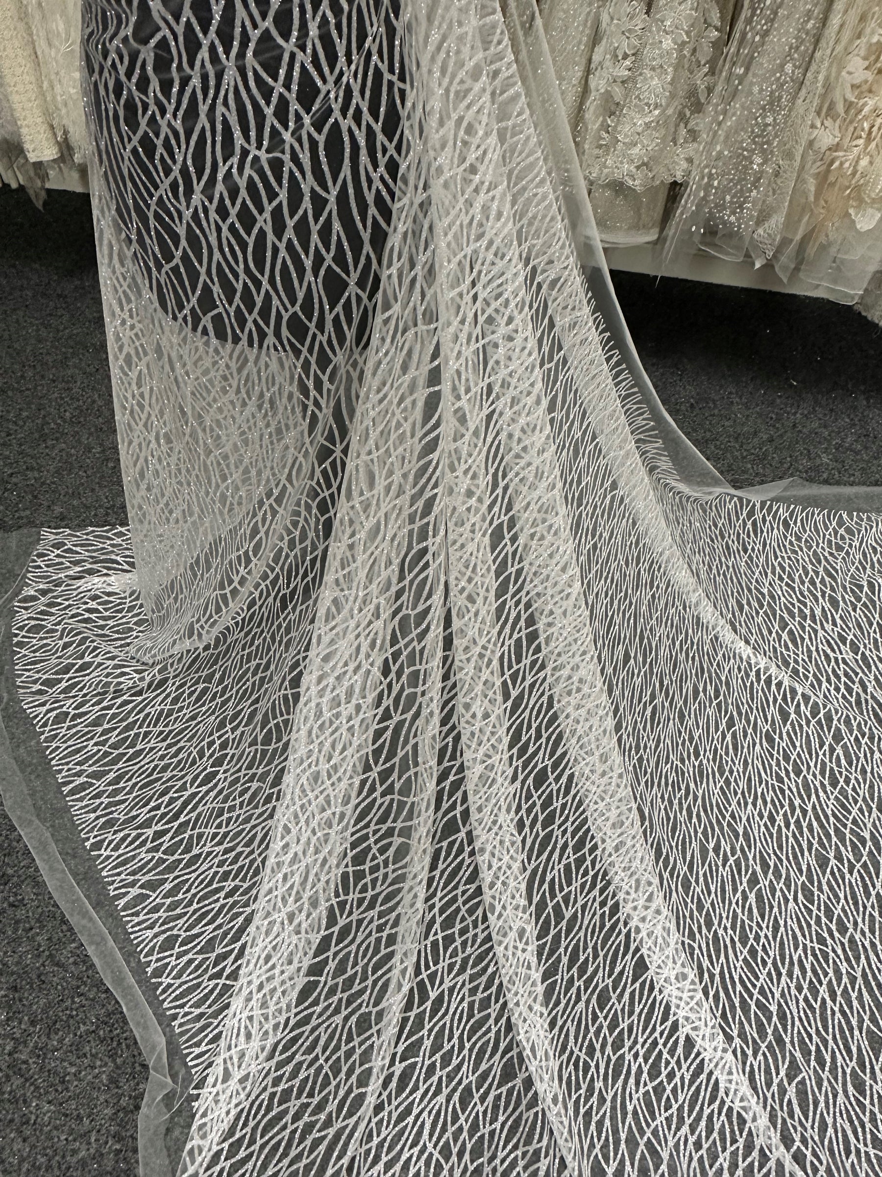 Tulle pailleté ivoire - Sparte