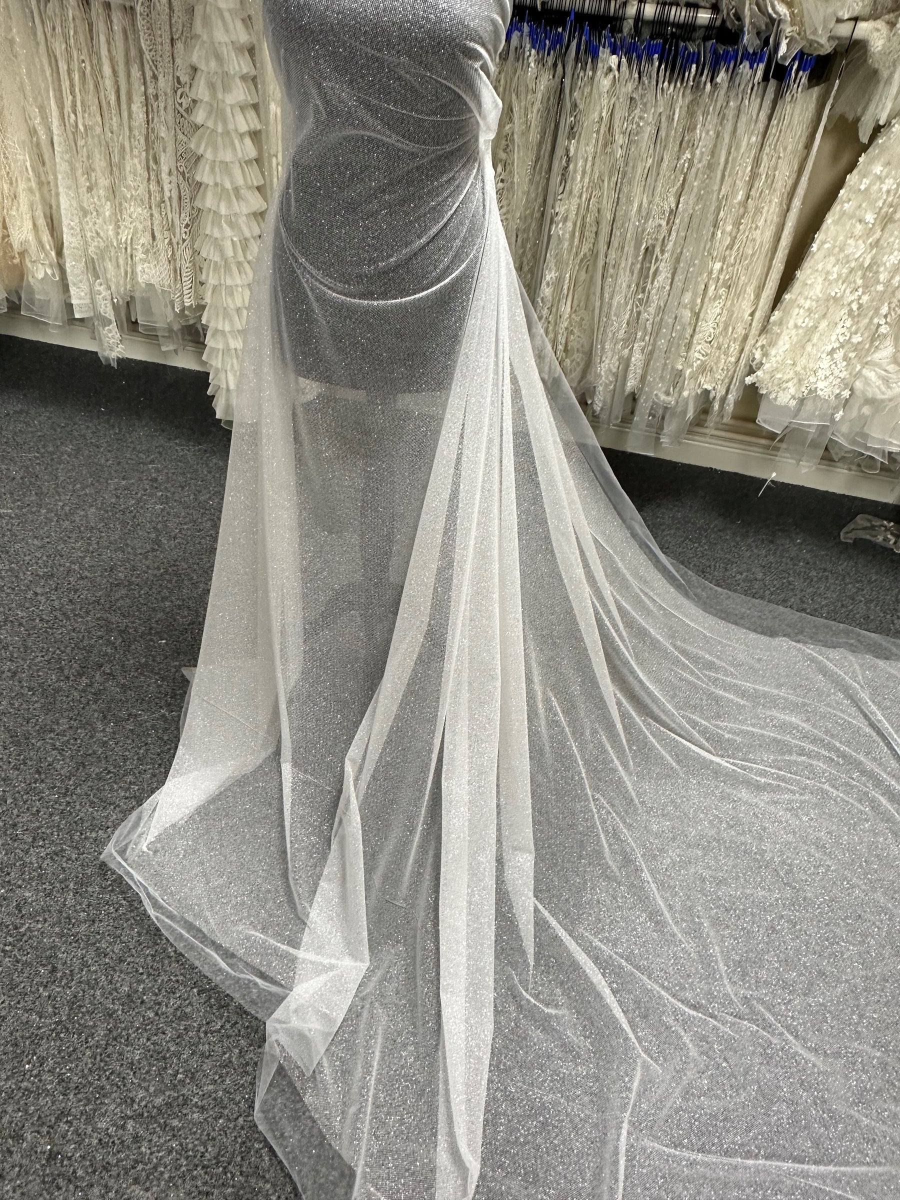 Tulle blanc pailleté - Récupération