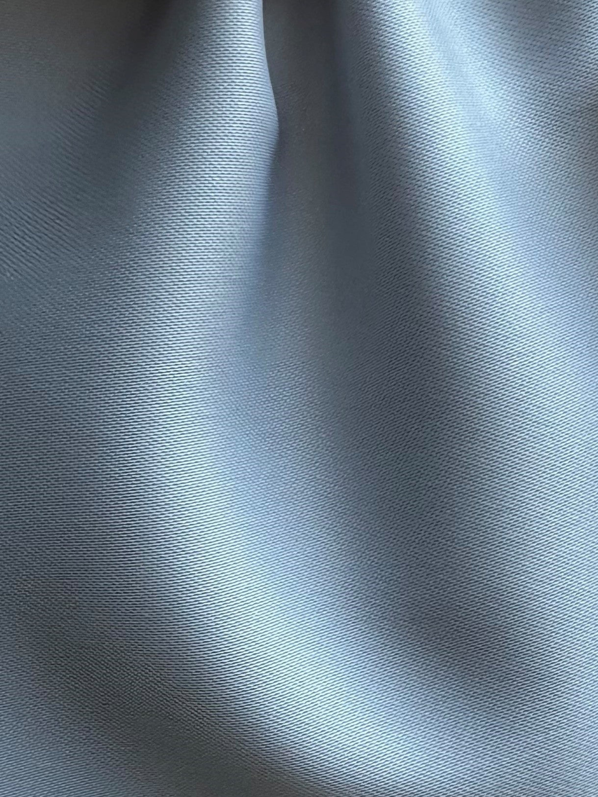 Silver Polyester Stretch Satin - Uganda