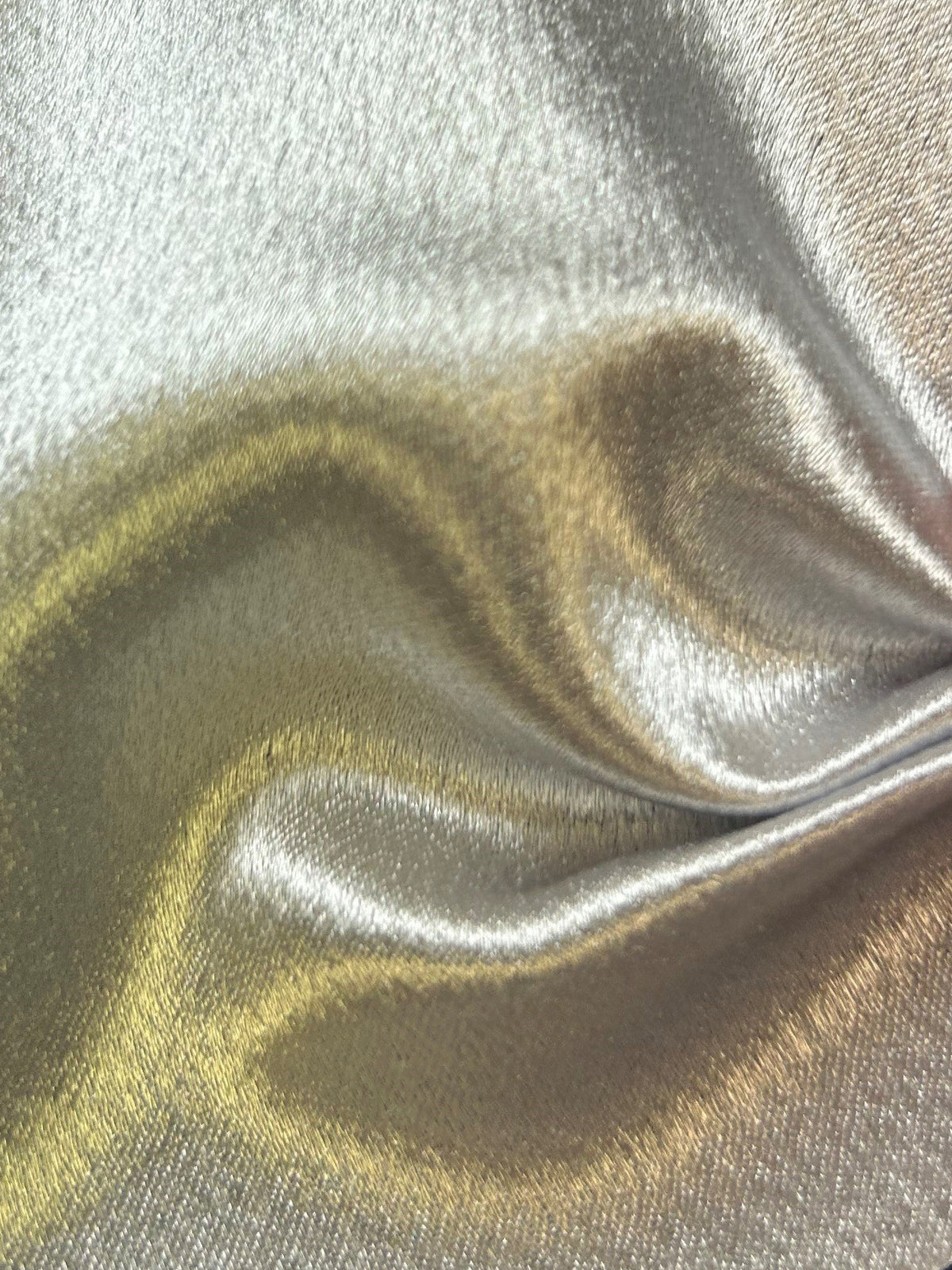 Satin Crêpe Polyester Argenté - Desire