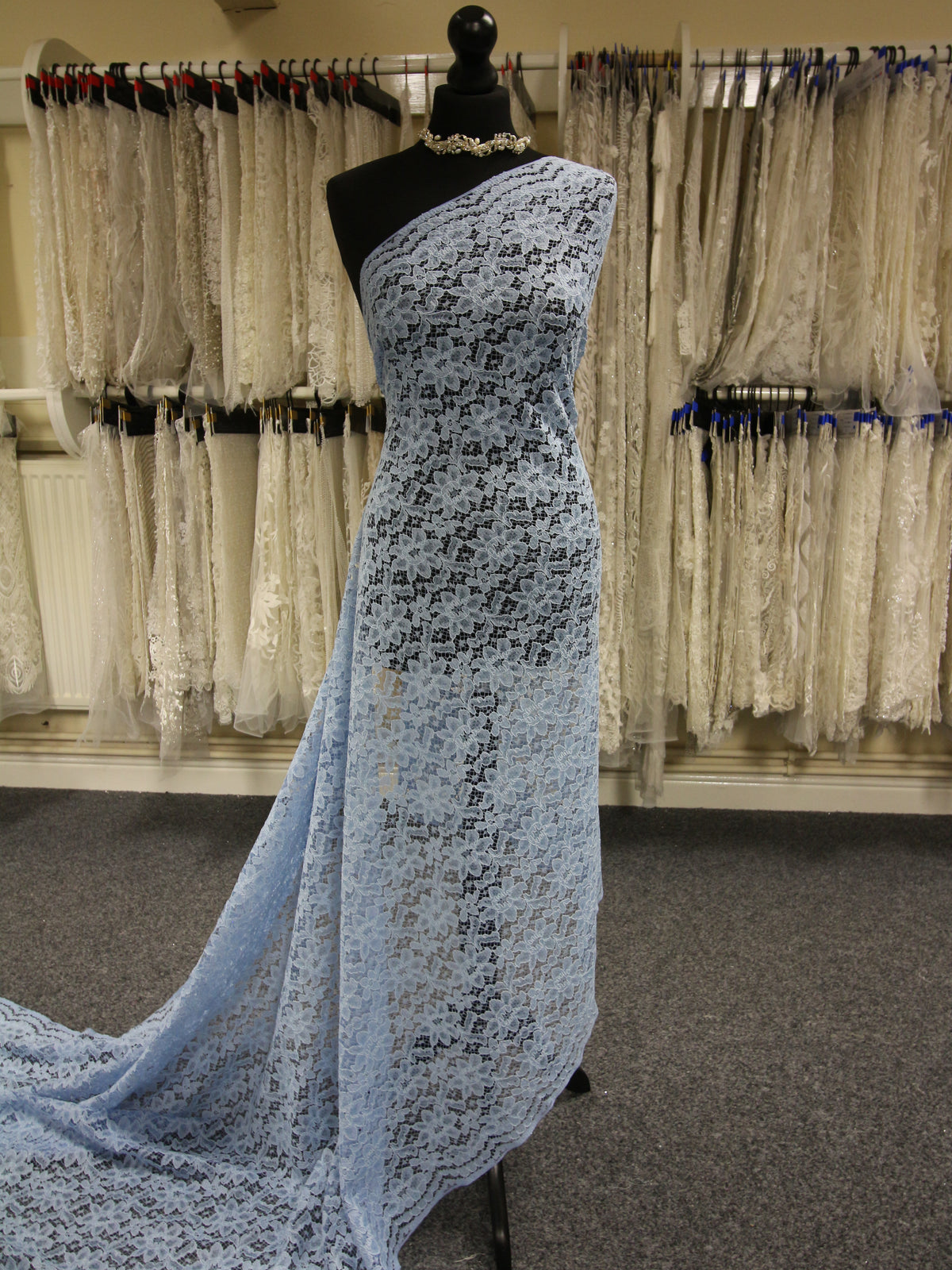 Dentelle Cordonnée Bleu Ciel - Shannon