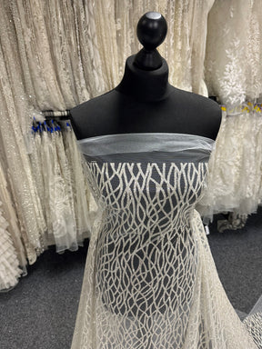 Tulle pailleté ivoire - Sourire