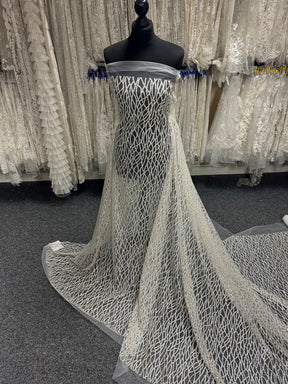 Tulle pailleté ivoire - Sourire