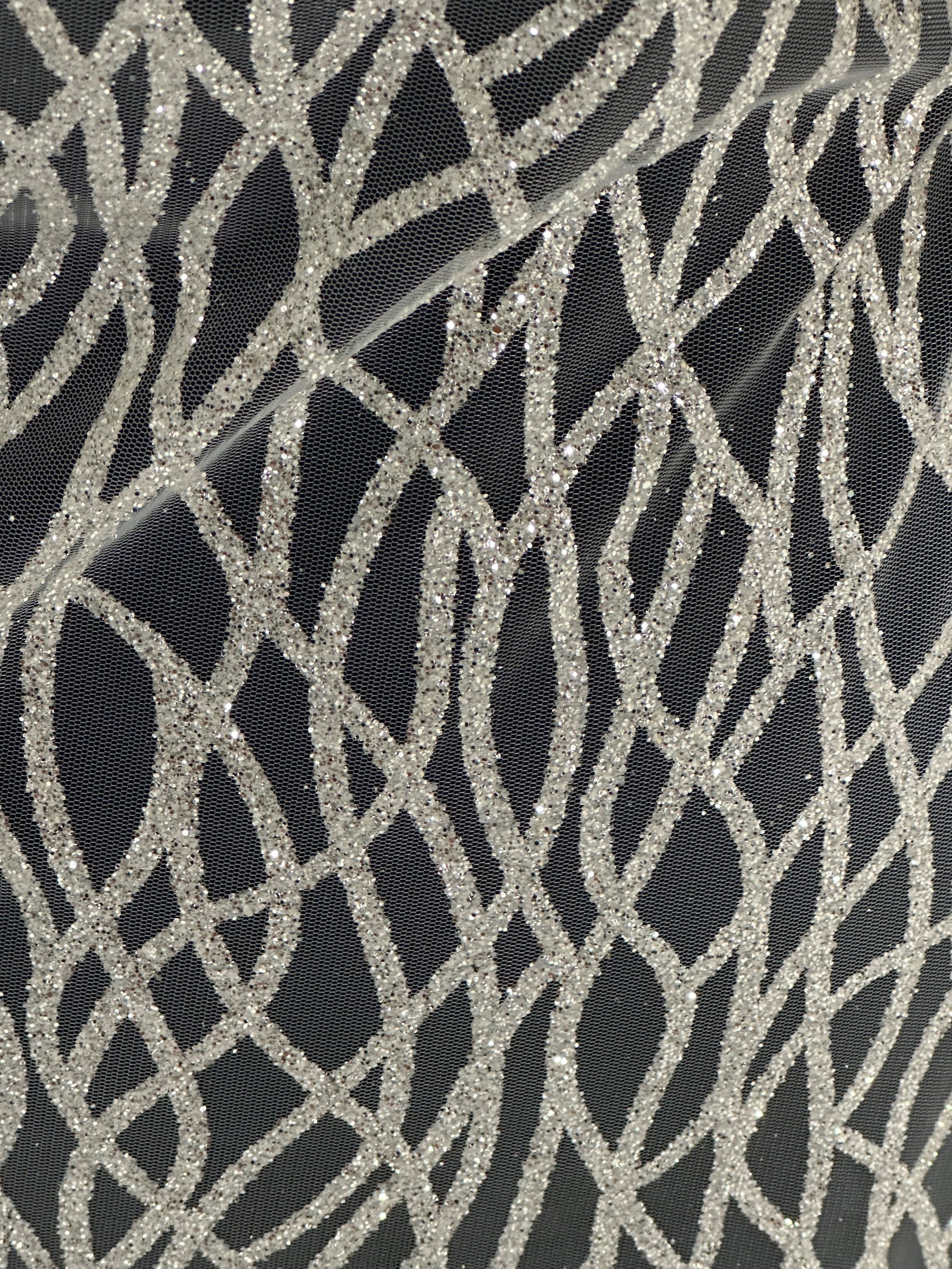 Tulle pailleté ivoire - Sourire