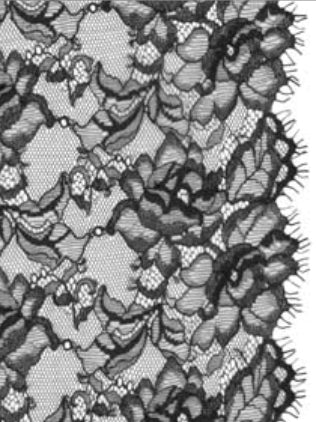 Bordure en dentelle noire - T380