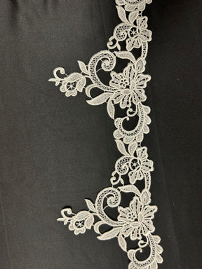 Bordure en dentelle guipure ivoire - T 9905 (CF)