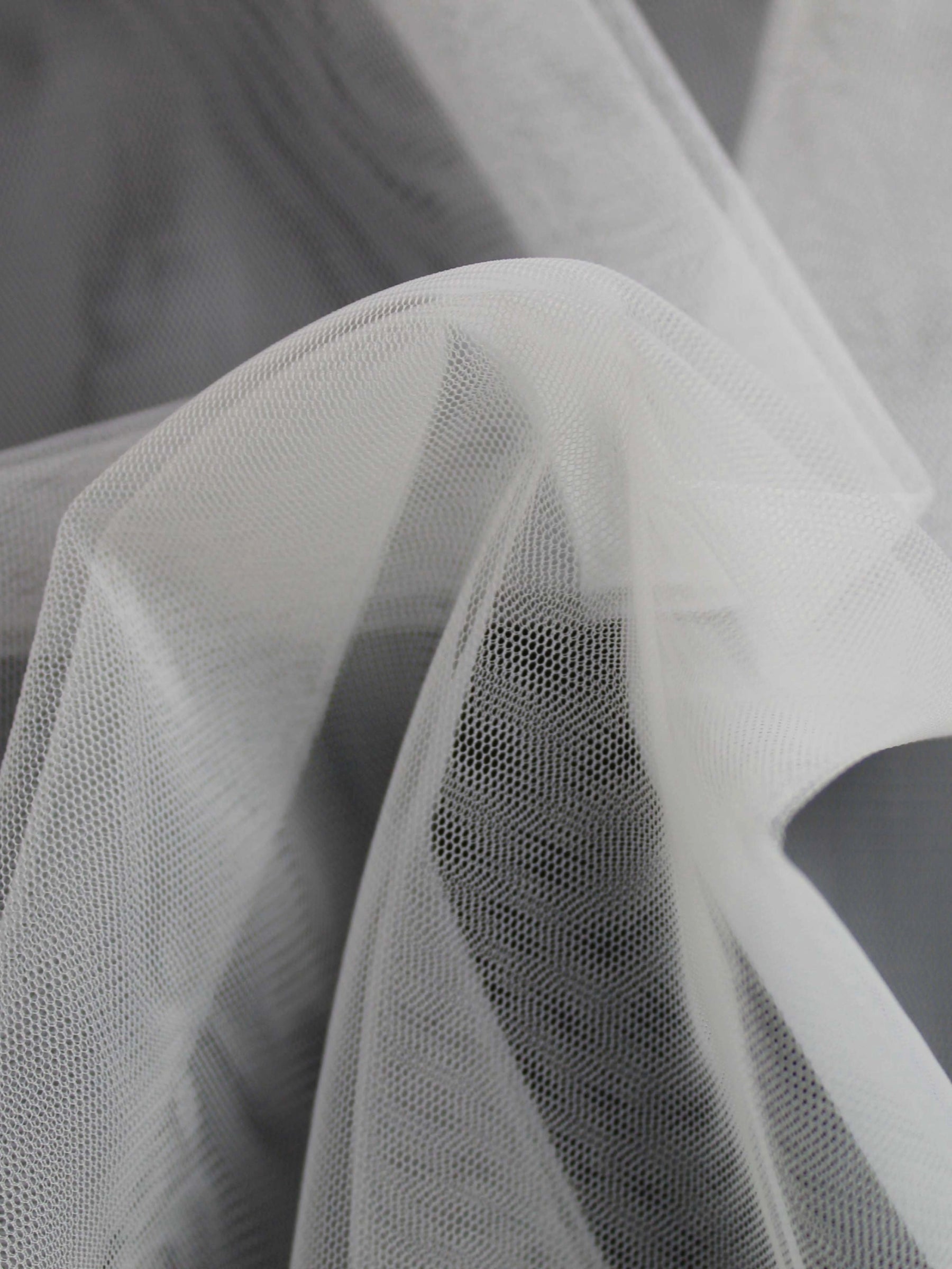 Tulle extensible ivoire clair - TU0003