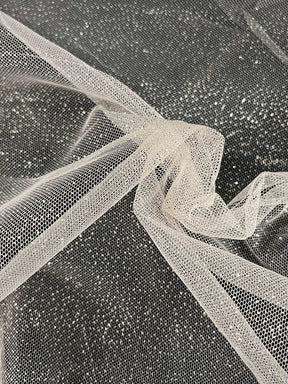 Tulle Rose Pailleté Argenté - TU0053
