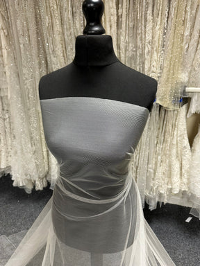 Tulle de soie ivoire - TU0068