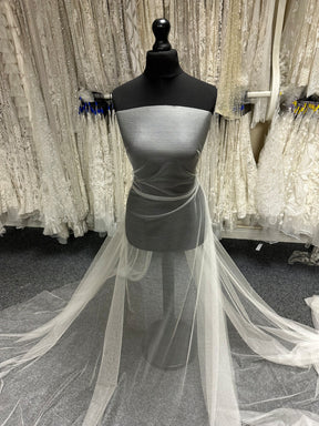 Tulle de soie ivoire - TU0068