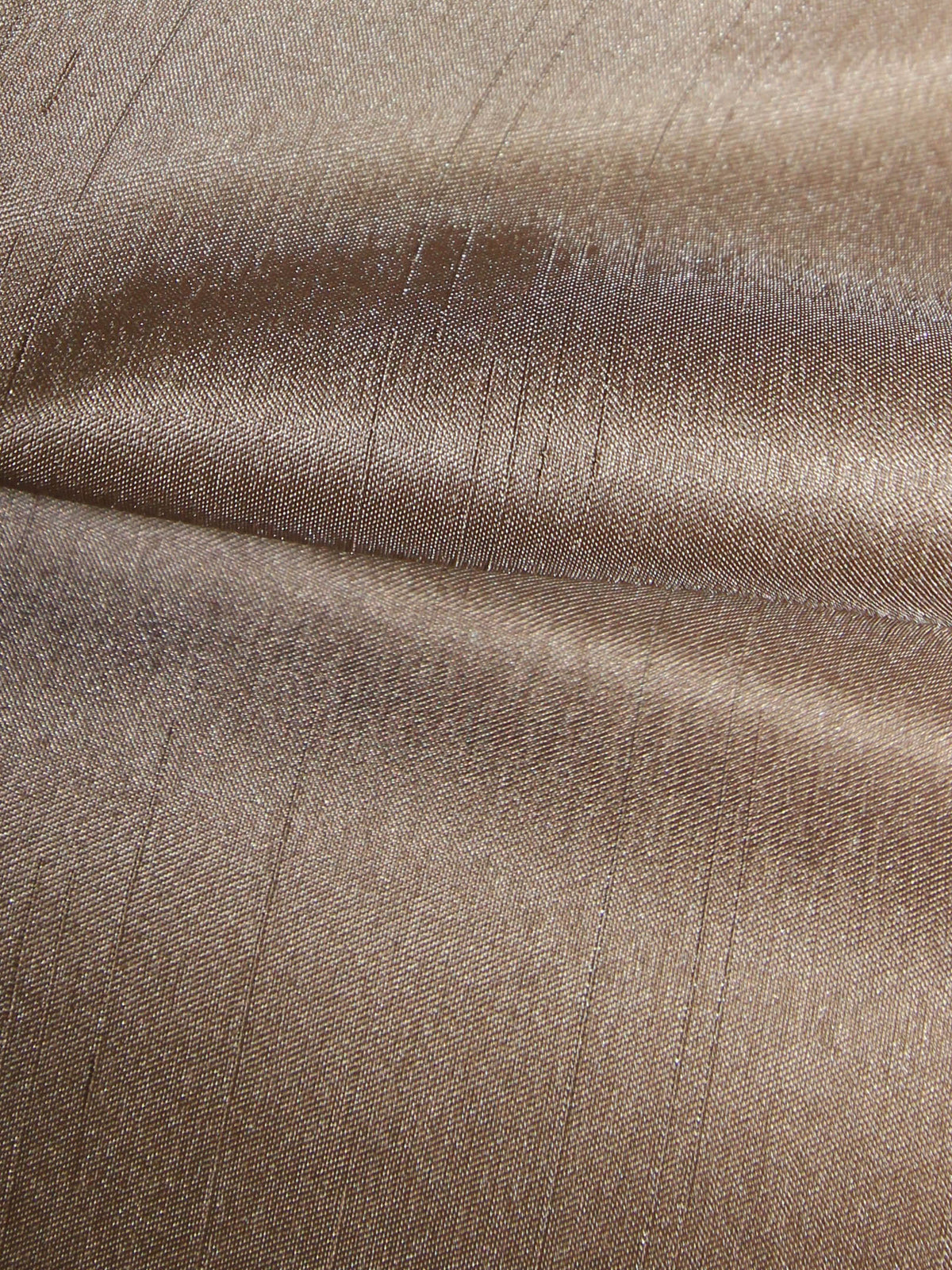 Dupion en satin de polyester taupe - Clarté