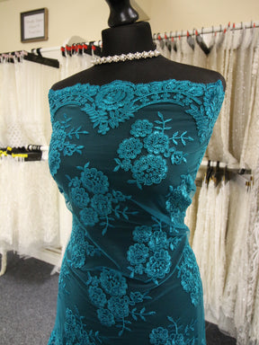 Dentelle torsadée bleu sarcelle - Riaz