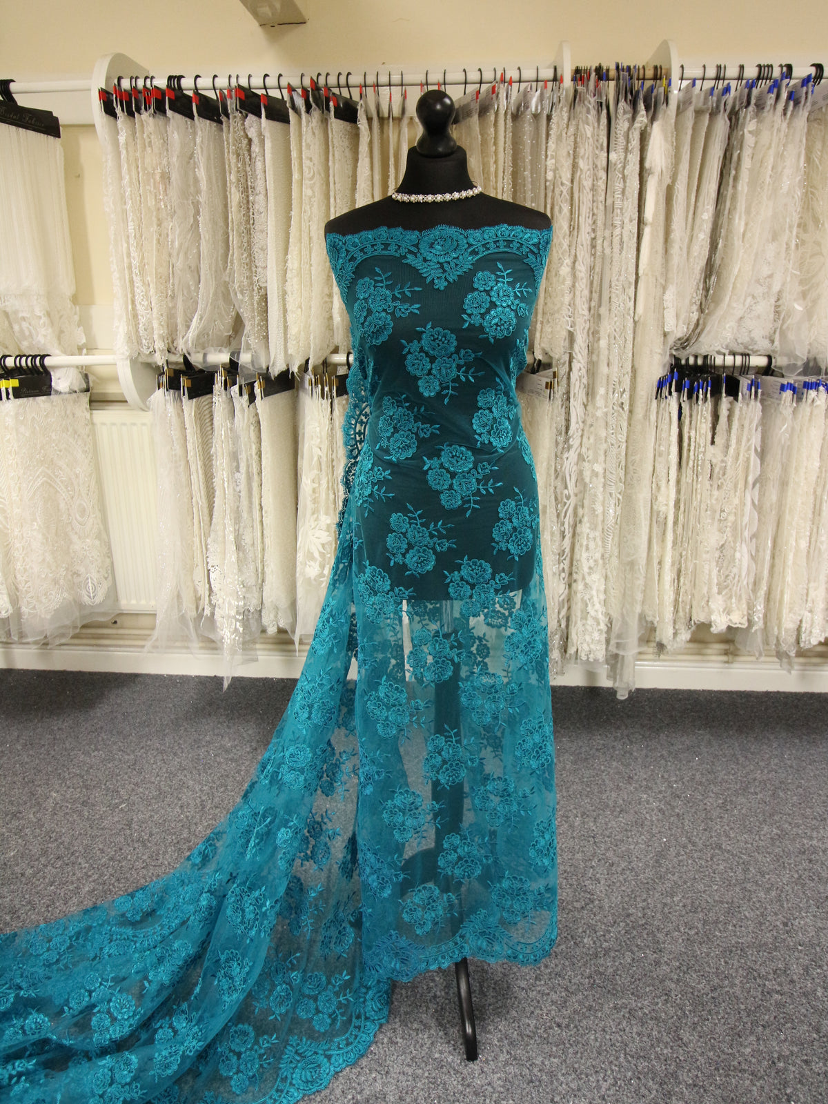 Dentelle torsadée bleu sarcelle - Riaz