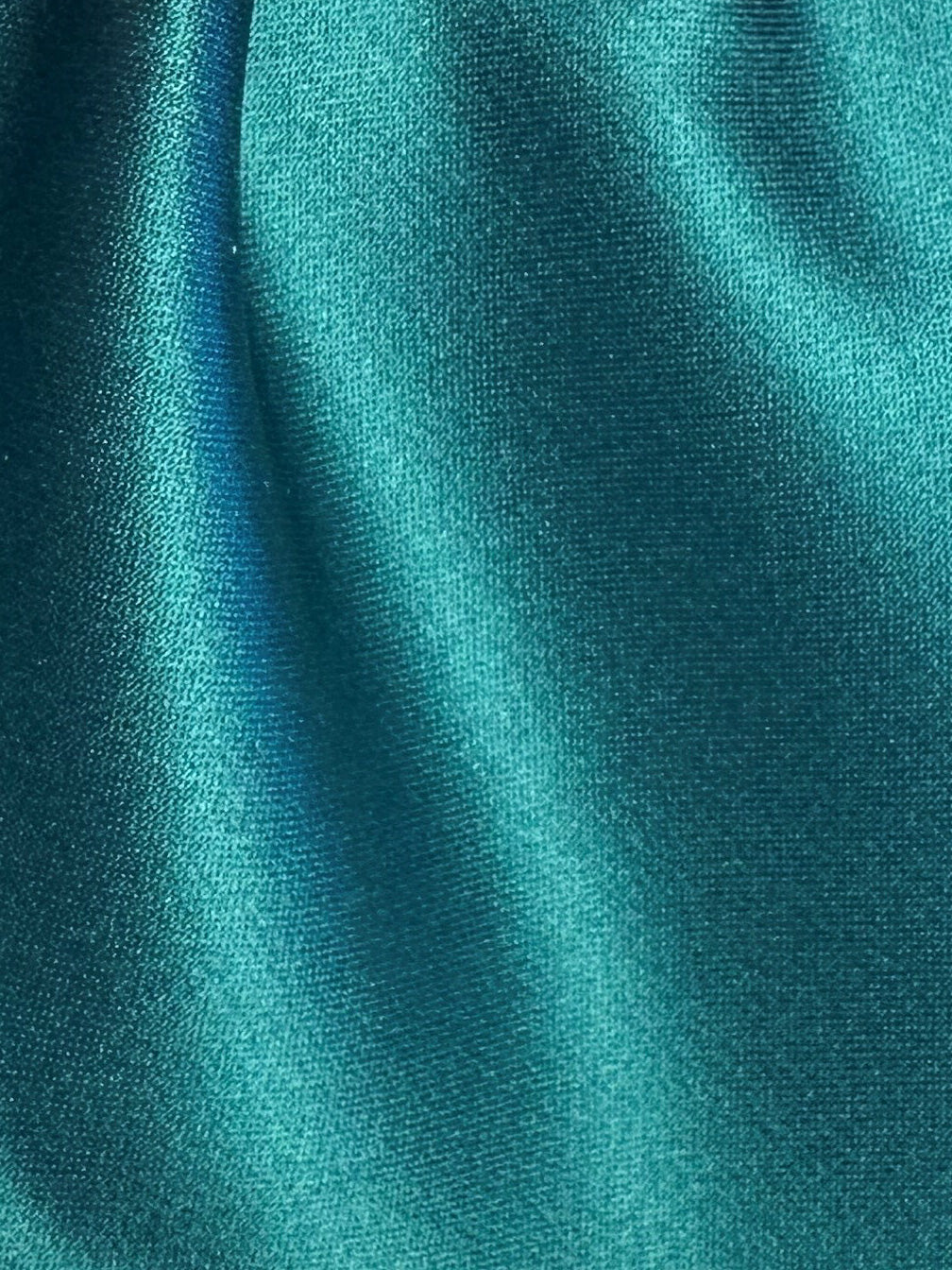 Satin de polyester vert sarcelle - Canada