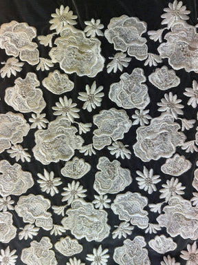 Dentelle Brodée Ivoire - Thora