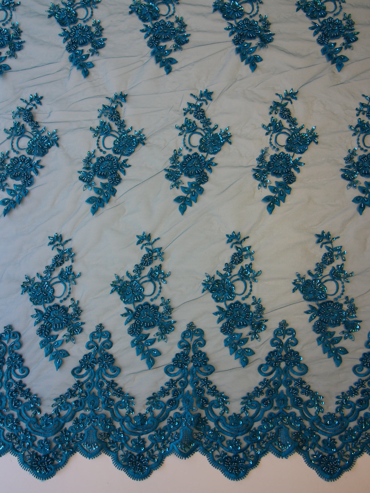 Dentelle Perlée Turquoise - Pilar