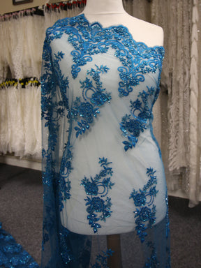 Dentelle Perlée Turquoise - Pilar