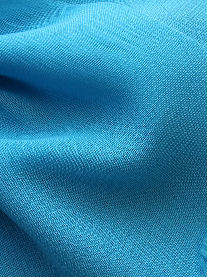 Mousseline de Polyester Turquoise - Bienveillance