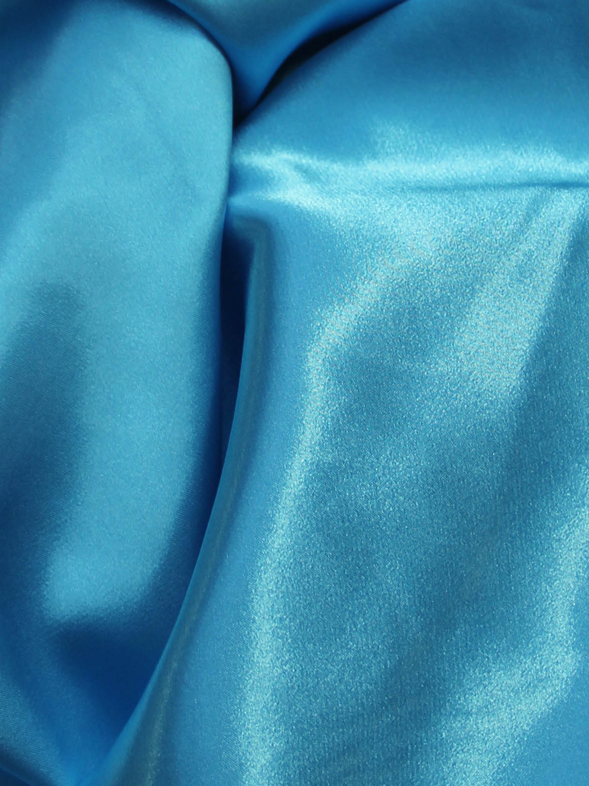 Satin extensible en polyester turquoise (140 cm/55") - Empathie