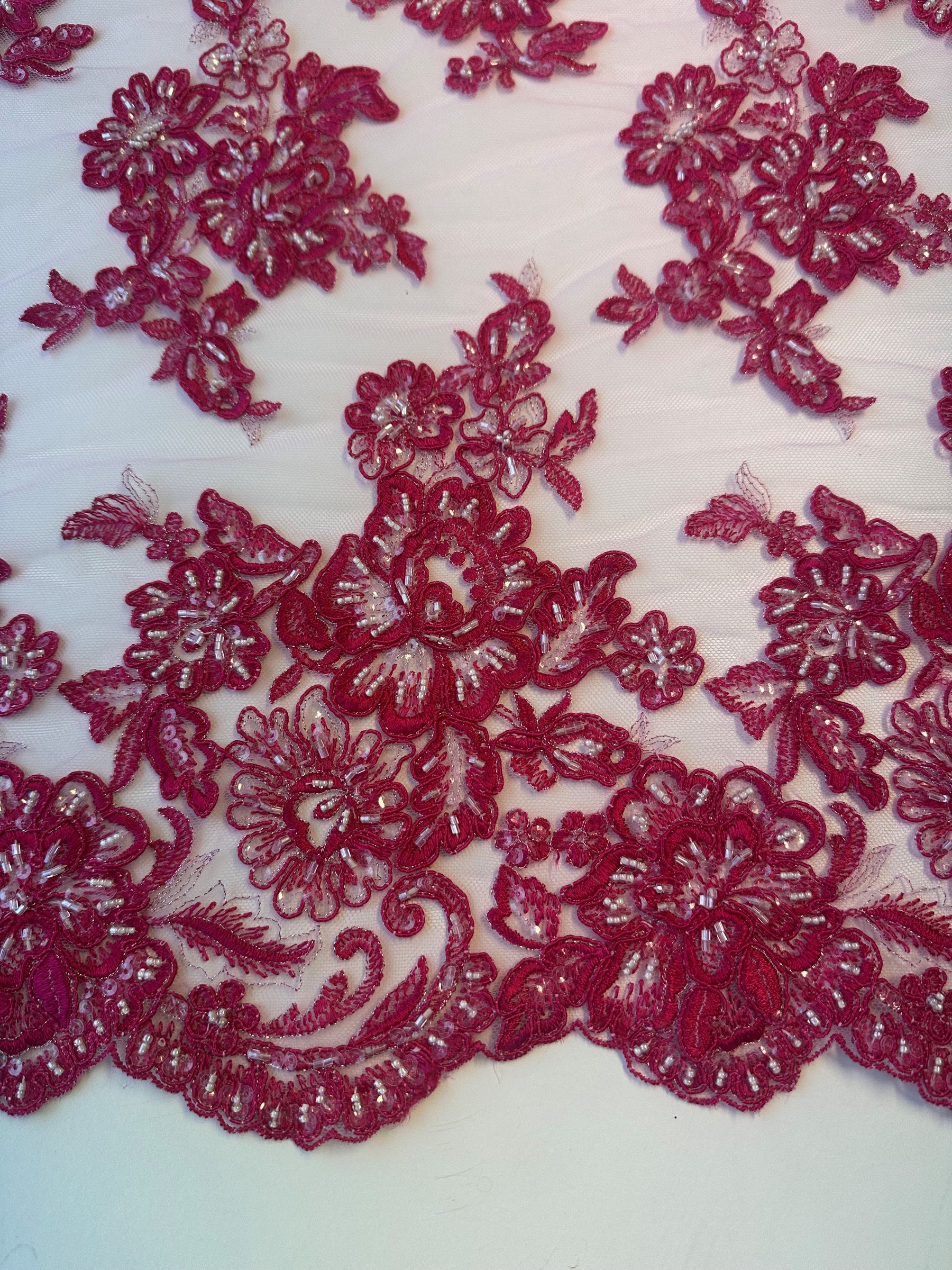 Dentelle rose bonbon - Victoria.
