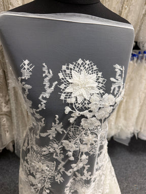 Dentelle brodée ivoire - Vida
