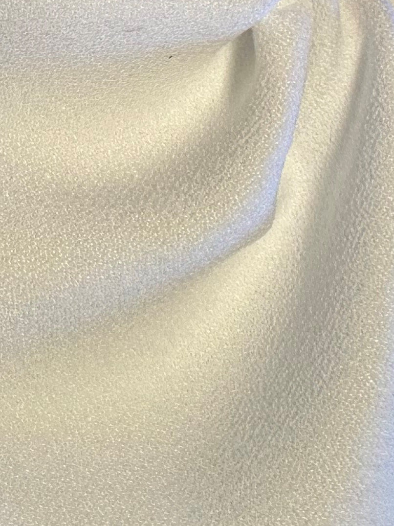 Crêpe blanc avec envers en satin de polyester - Népal