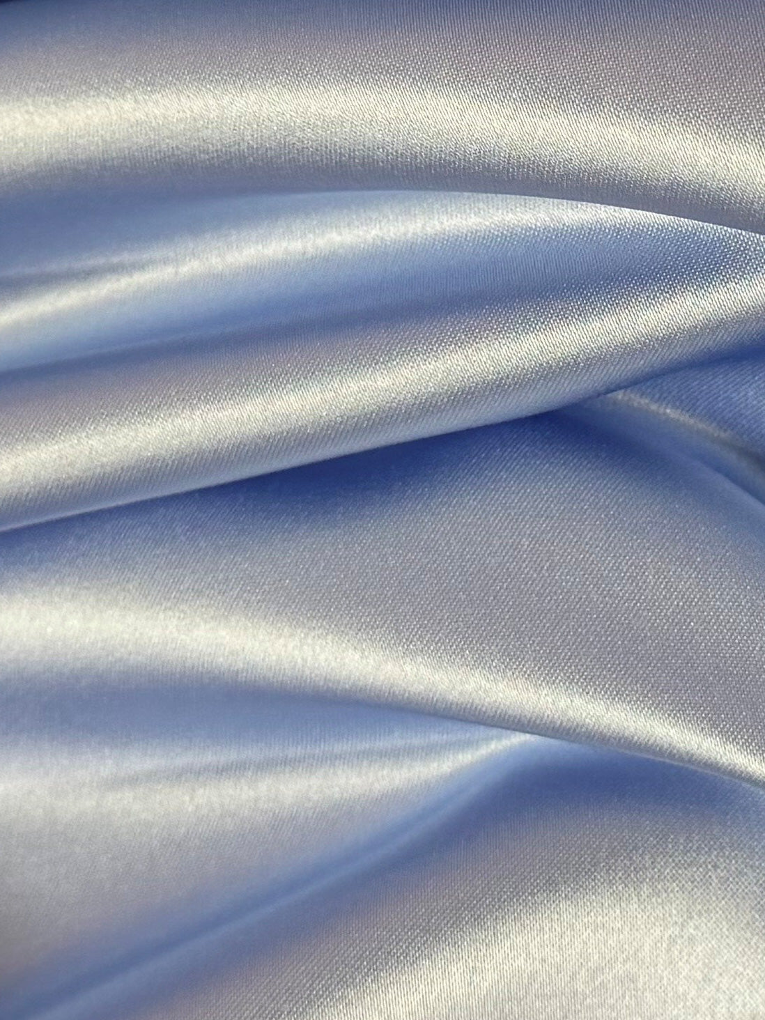 Satin Duchesse Polyester Bleu Ciel - Contessa