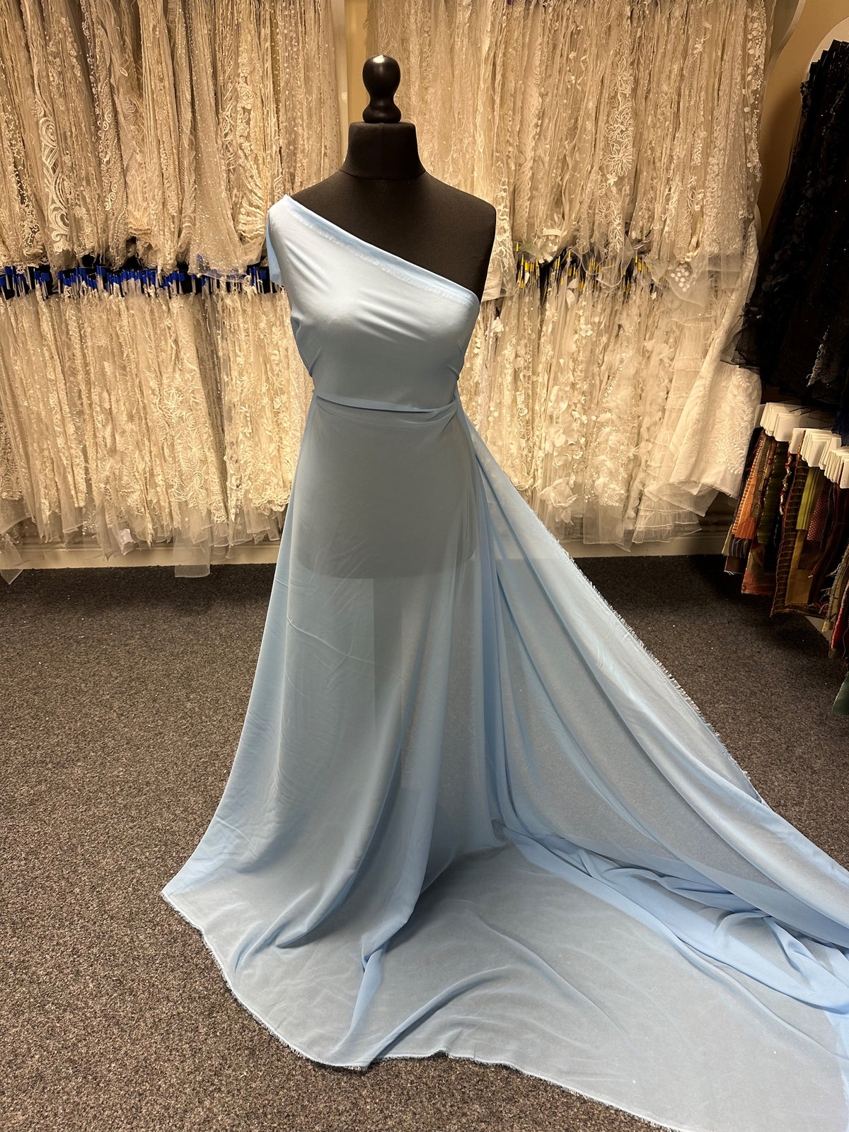 Mousseline de Polyester Bleu Clair - Benevolence