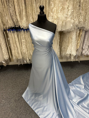 Satin Polyester Bleu Ciel - Majestic