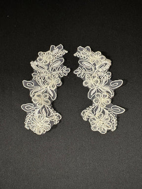 Appliques Cordées en Ivoire - Coral (Petites)